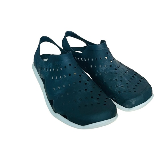 Crocs Swiftwater Wave Clogs Shoes Men's 8 Black - Picture 2 of 8